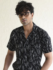 BLACK SNAKE PRINT SHIRT