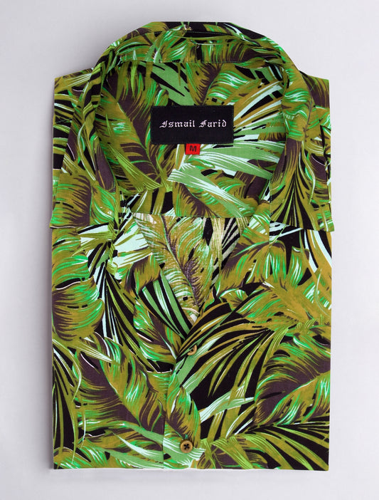 JUNGLE LEAF PRINT SHIRT