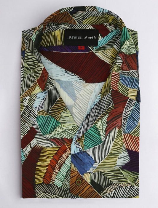 JUNGLE LEAF PRINT SHIRT