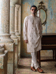 CREAM EMBROIDERED KURTA