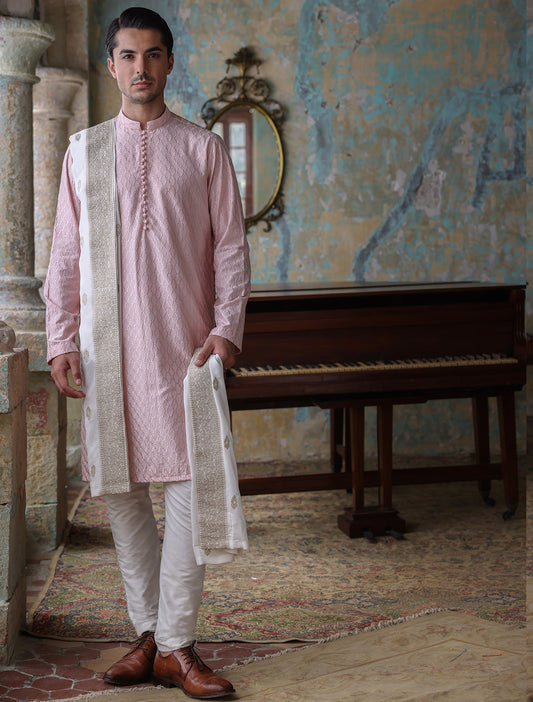 PINK EMBROIDERED KURTA