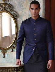 BLUE JAMAWAR PRINCE COAT