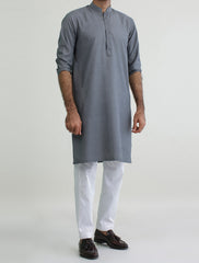 GREY - COTTON STRUCTED KURTA
