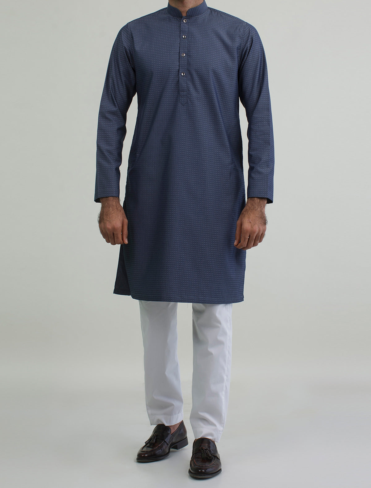 DENIM BLUE -DOBBY KURTA