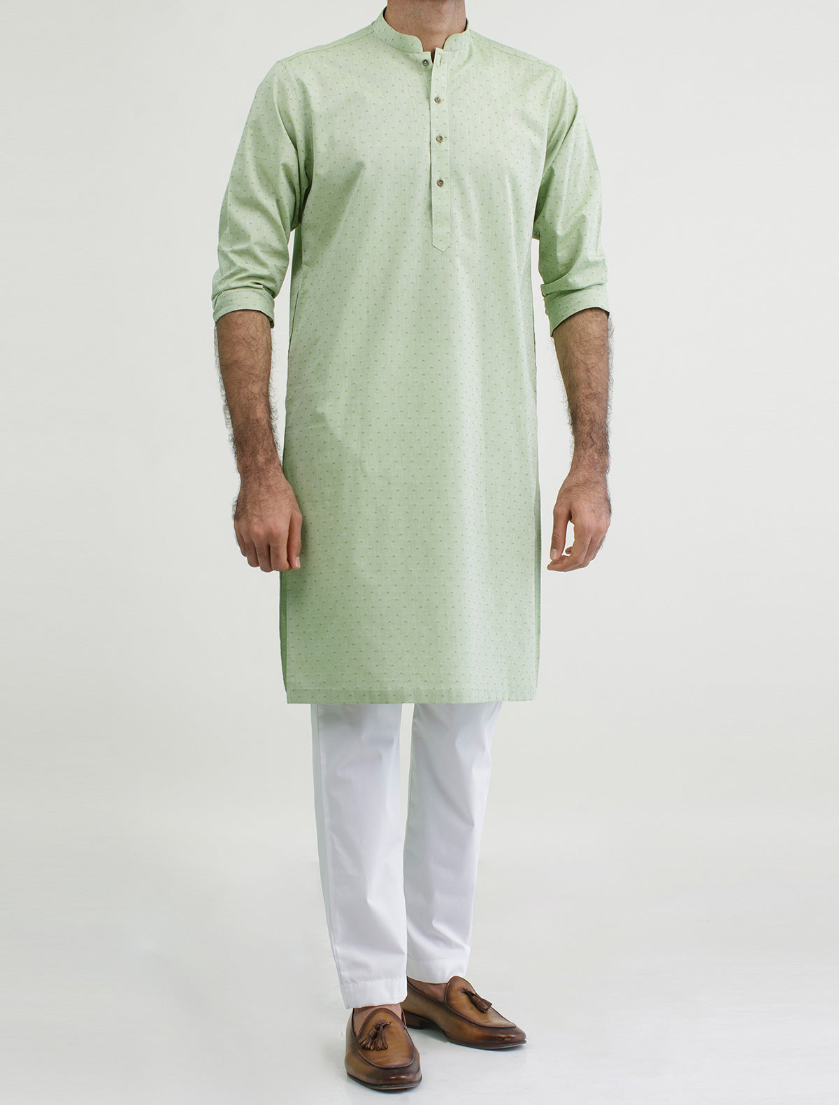 LIGHT GREEN DOBBY KURTA