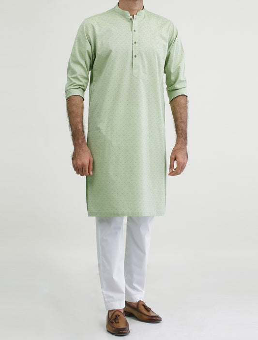 LIGHT GREEN DOBBY KURTA