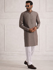 BROWN LINEN KURTA