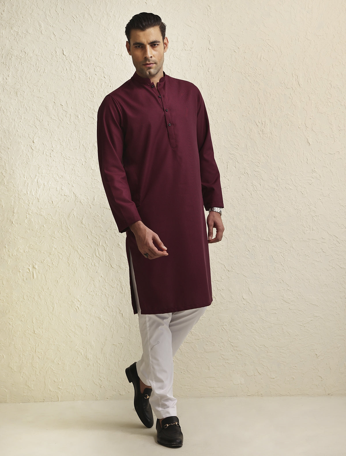 MAROON CLASSIC KURTA-S