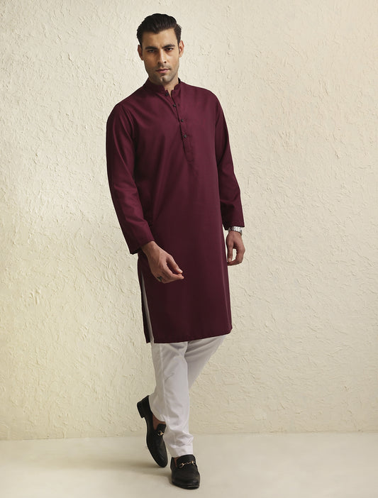 MAROON CLASSIC KURTA-S