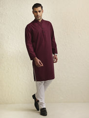 MAROON CLASSIC KURTA-S