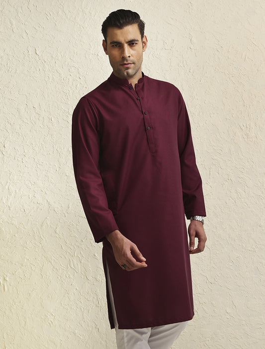 MAROON CLASSIC KURTA-S