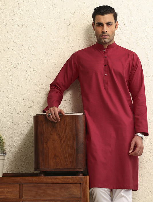 DARK PINK CLASSIC KURTA-S