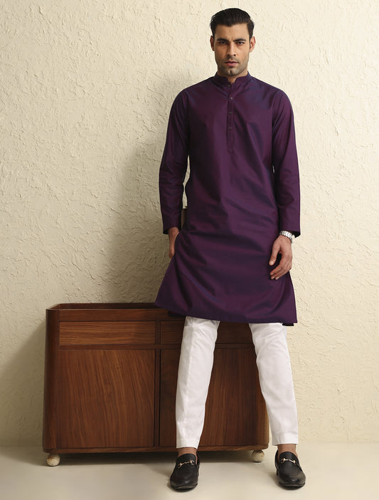 PURPLE TWO TONE KURTA-S