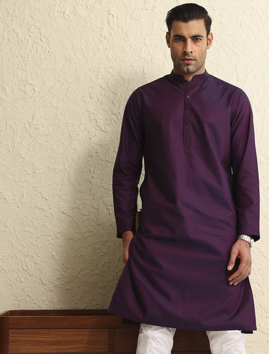 PURPLE TWO TONE KURTA-S