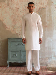 OFFWHITE COTTON SILK KURTA