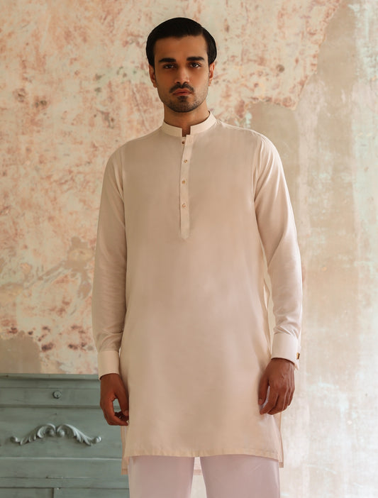 CREAM CLASSIC KURTA-S