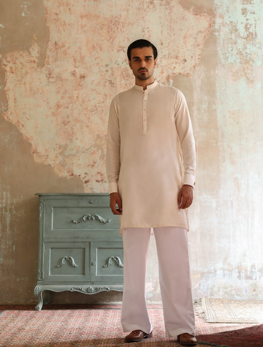 CREAM CLASSIC KURTA-S