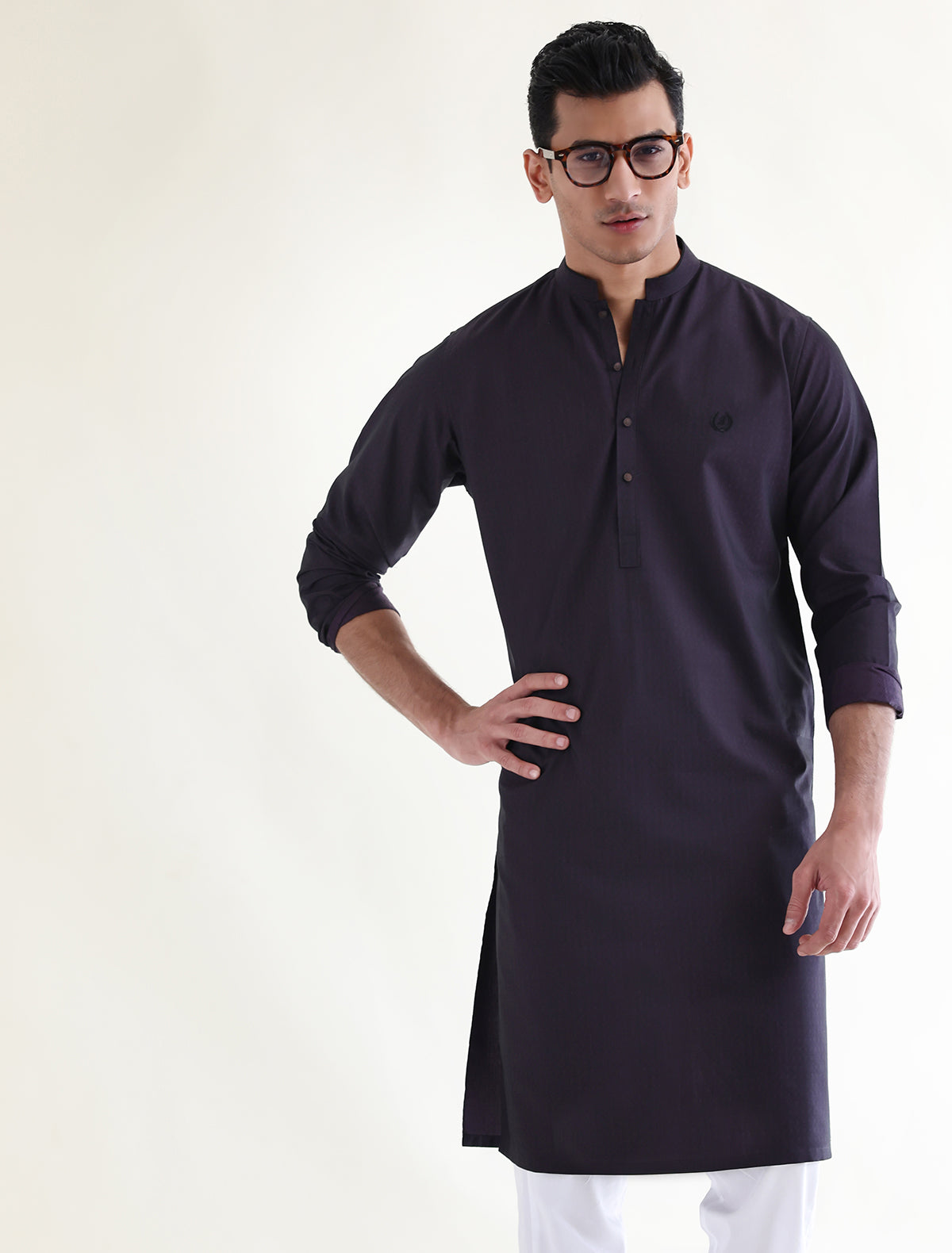 DARK MAROON 100% COTTON KURTA