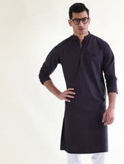 DARK MAROON 100% COTTON KURTA