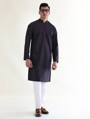 DARK MAROON 100% COTTON KURTA