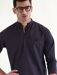 DARK MAROON 100% COTTON KURTA