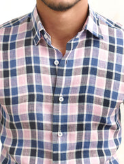 CHEKERED LINEN SHIRT