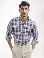 CHEKERED LINEN SHIRT