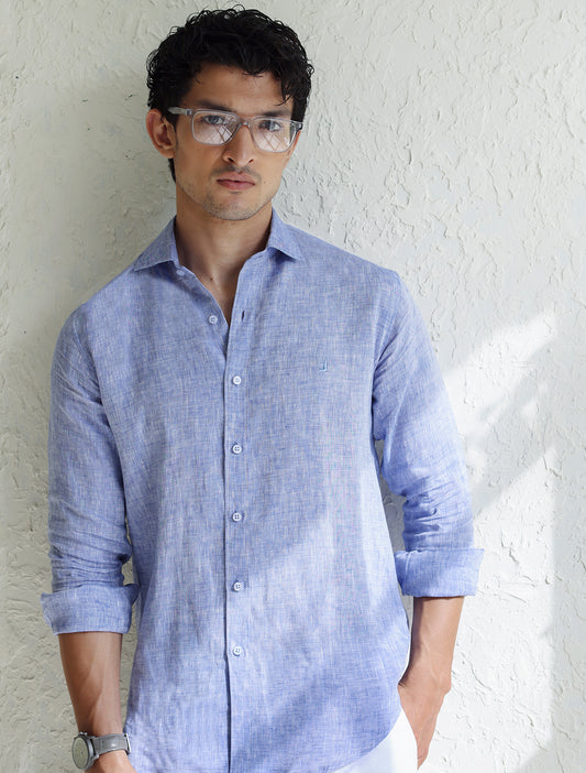 BLUE LINEN SHIRT