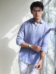 BLUE LINEN SHIRT