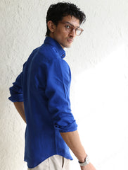 BLUE LINEN SHIRT