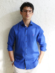 BLUE LINEN SHIRT