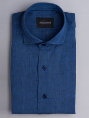 BLUEBERRY- BLUE LINEN SHIRT