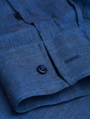 BLUEBERRY- BLUE LINEN SHIRT