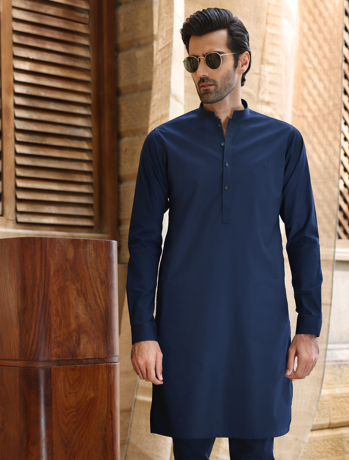 NAVY BLUE KURTA PAJAMA