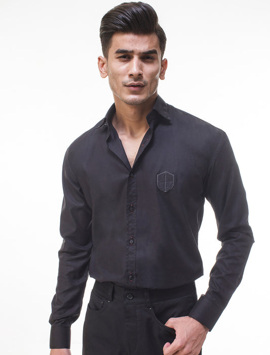 BLACK PATCH SHIRT