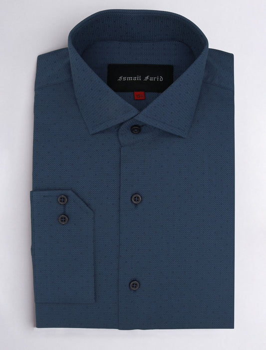 NAVY MICRODOT SHIRT