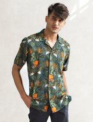 CLASSIC TROPICAL LEAF FLORAL SHIRT