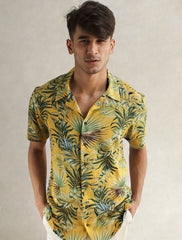 LEMON TROPICAL LEAF SHIRT