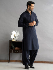NAVY BLUE -LIGHT WEIGHT KAMEEZ SHALWAR