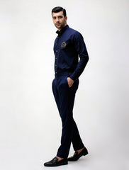 NAVY BLUE BUCKLE PANT
