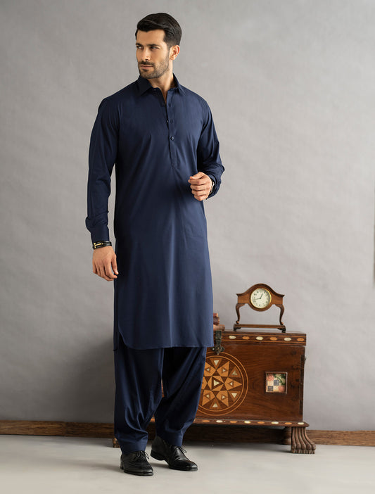 NAVY BLUE CLASSIC KAMEEZ SHALWAR