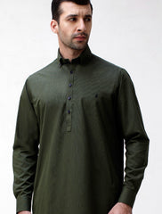 GREEN BUTTON DOWN KAMEEZ SHALWAR