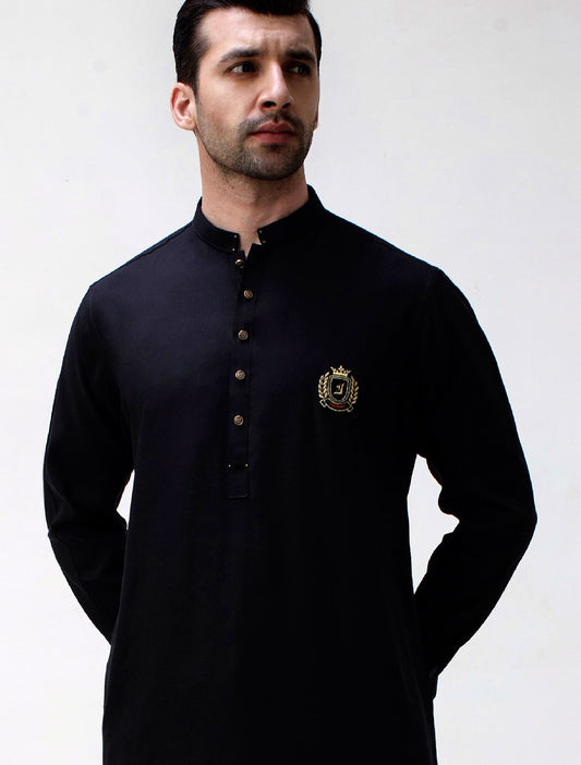 BLACK MONOGRAM KAMEEZ SHALWAR