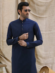 BLUE PREMIUM COTTON KAMEEZ SHALWAR