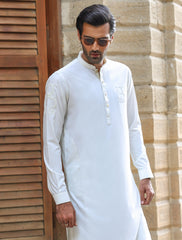 OFFWHITE HAND APPLIQUE KAMEEZ SHALWAR