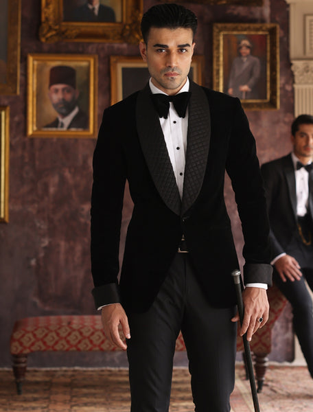 Black velvet tuxedo sale dress