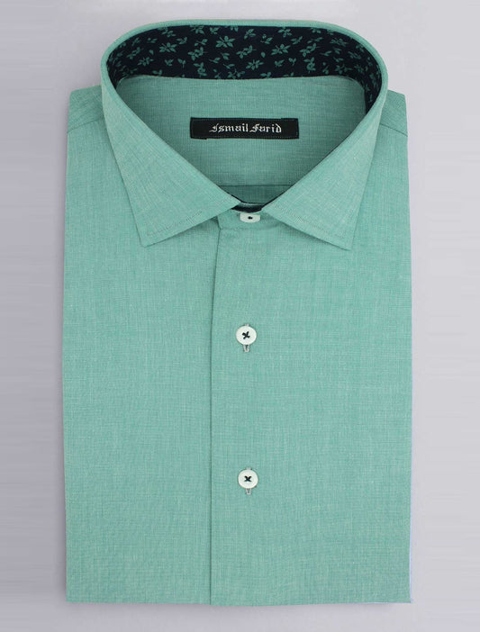 GREEN TEXTURED SHIRT