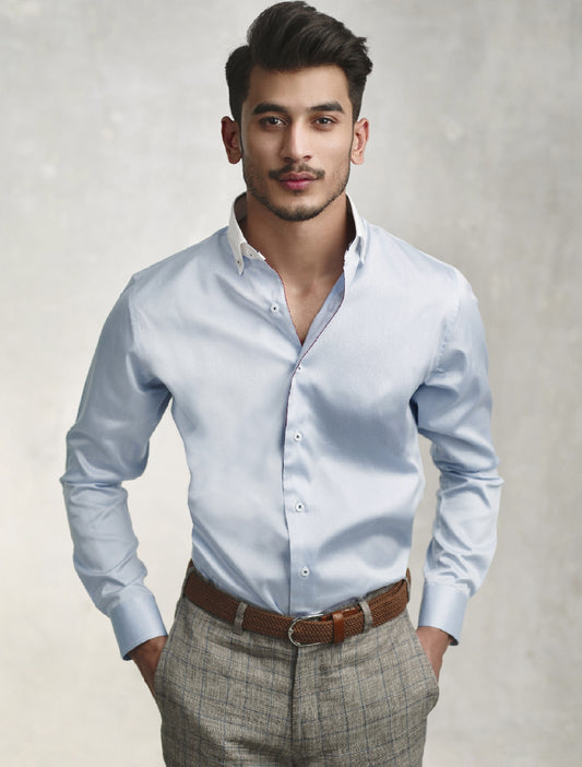 SKY BLUE - BUTTON DOWN COLLAR SHIRT