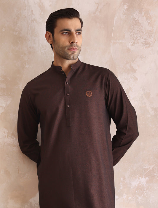 TWO TONE KURTA PAJAMA WITH MONOGRAM