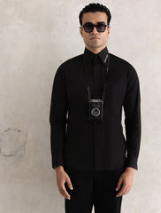 BLACK PREMIUM COTTON DESIGNER SHIRT